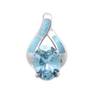 Elegant Silver and Blue Pendant
